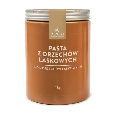 Zdjęcie produktu dla Pasta z orzechów laskowych 100% 1kg DESEO