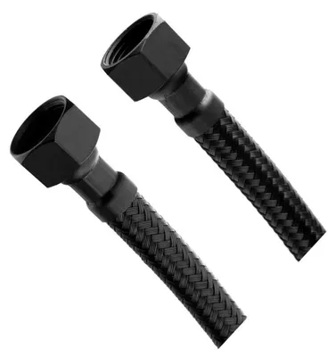 Produktbild von Flexibler Schlauch, Edelstahl FxF 3/8"x3/8", 60cm, Schwarz matt