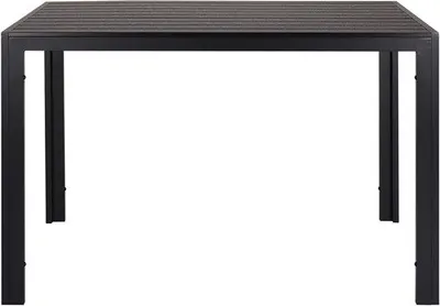 Zdjęcie produktu dla Stół ogrodowy 110 cm - Blat WPC - Aluminiowa rama - Prostokątny - Odporny na warunki atmosferyczne - Na balkon, taras i do ogrodu