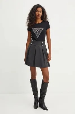 Produktbild von Schwarzes Damen-T-Shirt mit Strasssteinen Guess-XS