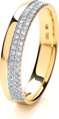 Produktbild von 18 Karat (750) Gold 4mm Slight Court Form Diamant Trauring/Ehering/Hochzeitsring Brillant-Schliff 0.20 Karat HI - SI, 50 (15.9); TRS3683918KYRSK