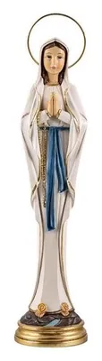 Madonna von Lourdes Figur, Harz, handbemalt, 30 cm