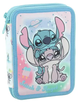 Immagine prodotto di Astuccio a due scomparti Disney Lilo & Stitch "Brush It Out" già riempito
