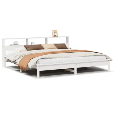 Produktbild von vidaXL Massivholzbett ohne Matratze Weiß 200x200 cm Kiefernholz