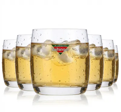 Produktbild von 6x Vaihinger Saft Glas 0,3l Tumbler Saftgläser Farbiges Logo