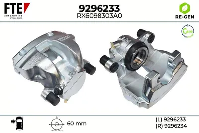 Produktbild von FTE Bremssattel Vorne Links für VOLVO XC40 (536) Ø60mm Grau 9296233