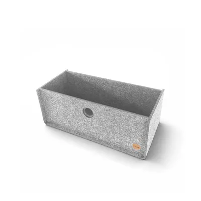 Produktbild von Aufbewahrungsbox CARGA Filz 18 x 39 x 15 cm ohne Deckel in hellgrau meliert
