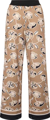 Produktbild von Rabe Hose Braun Größe 36, weit geschnitten, florales Allover-Dessin, elastischer Bund
