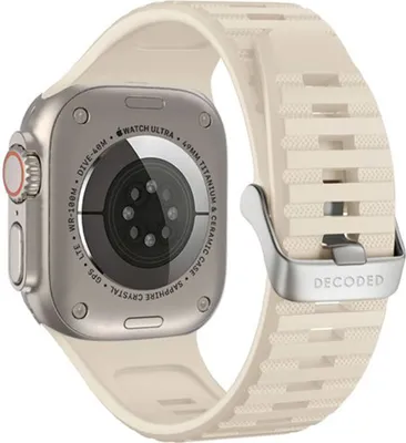 Zdjęcie produktu dla Decoded, silikonowy pasek Ultra-Traction do Apple Watch 49/45/44/42 mm, biały