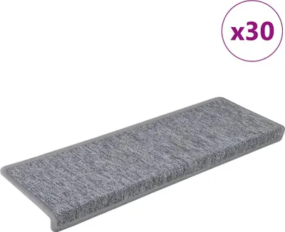 Zdjęcie produktu dla Maty na schody 30 szt. 65x21x4 cm Jasnoszary prostokątny brzeg