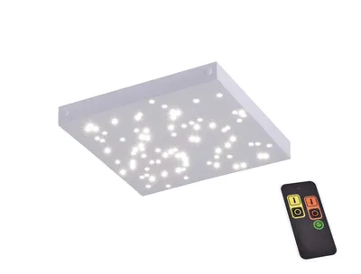 Image de Paul Neuhaus LED Deckenleuchte Universe Master Weiß 30x30cm 7,8W 620lm TW 3000K-4000K Sternenhimmel Fernbedienung