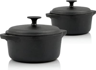 Produktbild von Sada litinových cocotte BBQ-Toro | 2,7 litru a 4 litry | kulatý | pekáč s víkem