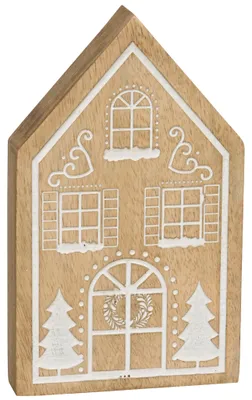 Image de Maison en bois Décoration de Noël en 18 cm Maison de décoration pour Noël