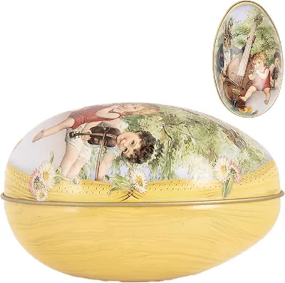 Image de Clayre & Eef oeuf décoratif 7x11x7 cm nostalgique vintage en fer décoration de Pâques