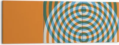 Produktbild von Bild auf Leinwand - Leinwandbild - 3 Teile - Abstraktion Modern Kreise - 150x50cm - Wand Bild - Wanddeko - Wandbilder - Leinwanddruck - Bilder - Wanddekoration - Leinwand bilder - CA150x50-4448