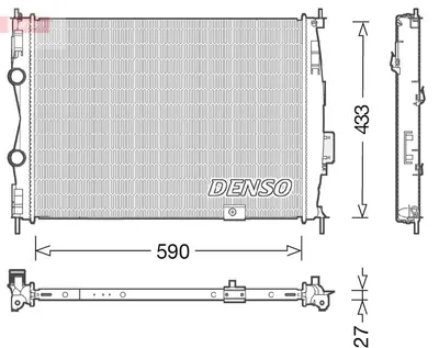 Produktbild von DENSO DRM46051 Kühler Wasserkühler Motorkühler für NISSAN Qashqai / Qashqai +2 I (J10, NJ10)