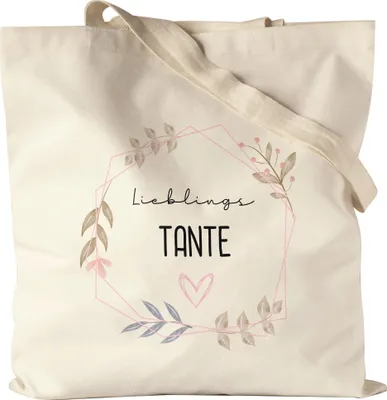 Produktbild von Lieblingstante Jutebeutel Stoffbeutel Canvas Tanti Geschenkidee Geburtstag Nichte Neffe