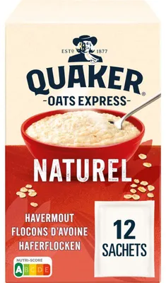 Produktbild von Quaker Oats Express Havermout Naturel 324g – Schnelle, ballaststoffreiche Haferflocken