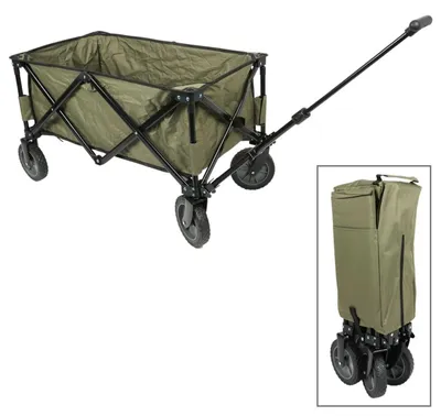 Image de Bollerwagen pliable Chariot de transport Chariot de plage Chariot de jardin Camping