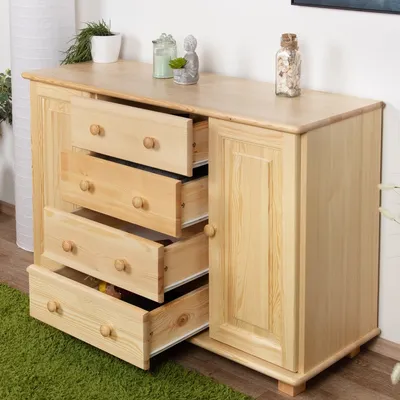 Produktbild von Kommode Massivholz 038 - 78 x 118 x 42 cm (H x B x T)