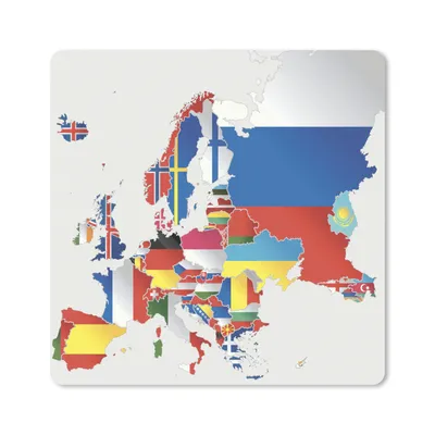 Produktbild von MuchoWow® Mauspad Mousepad Karte - Europa - Flaggen 40x30 cm - Mousepads - Maus Mat - Pad - Mausunterlage - Anti Rutsch