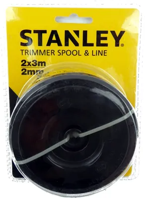 A product package for a trimmer spool and line.