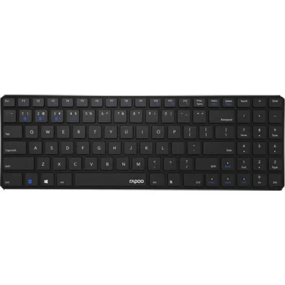 Obrázok produktu pre Rapoo E9100M, Plná veľkosť (100 %), Bezdrôtový, RF Wireless, QWERTZ, Čierna