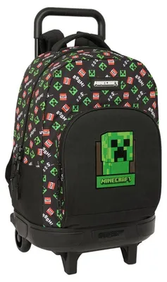 Produktbild von Safta Minecraft 33l 33x45x22 Cm Rucksack Mit Rollen Schwarz Kinder Schwarz One Size
