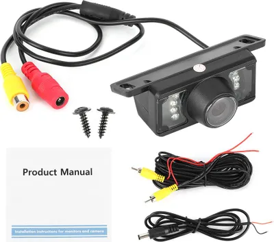 Zdjęcie produktu dla Samochodowa kamera cofania 7LED noktowizyjna CCD wodoodporna krótka kamera cofania do monitora parkowania uniwersalna