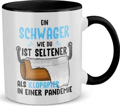 Produktbild von 22Feels Schwager Geschenk Hochzeit Idee Männer Tasse Herrentag Weihnachten Geburtstag Haferl (Weiss-Schwarz)
