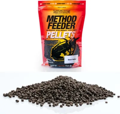 Produktbild von 0,75kg MIVARDI METHOD PELLETS 2,8mm FishFood Feederpellets Black Halibut