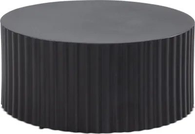 Produktbild von WOHNLING Couchtisch Sofatisch Metall Schwarz 67x67x31 cm Wohnzimmertisch Rund