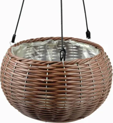 Produktbild von DIXIE STORE Blumentopf Hängend Technoratan Blumenampel - 29 x 29 x 18 cm