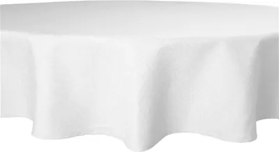 Produktbild von Haus und Deko Tischdecke rund, 180 cm Ø, weiß, beschichtet, wasserabweisend mit Lotuseffekt, Leinenoptik