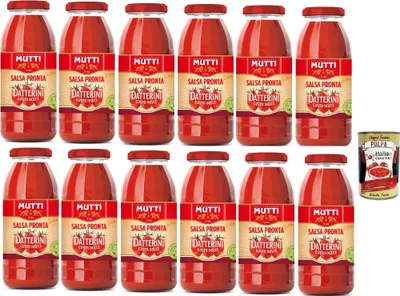 Produktbild von Mutti Salsa Pronta Pomodoro Datterini sauce,gusto dolce, Tomatensauce 100% Italienisch 12x 300g + Italian Gourmet polpa 400g