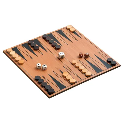 Produktbild von Backgammon Set aus Holz, Brettspiel für 2 Spieler, ab 6 Jahren
