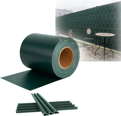 Obrázek produktu pro XINZI PVC ochranná fólie Ochranné pásky Včetně upevňovacích spon, zahradní ochrana soukromí Plot Dvojitý plot, 35 m x 19 cm, zelený