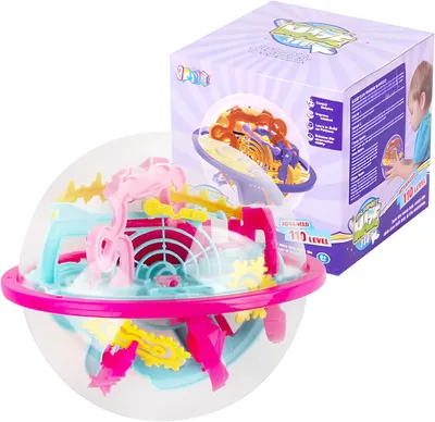 Produktbild von 3D Labyrinth Ball, 110 Hindernisse, für Kinder ab 6 Jahren, Geschicklichkeitsspiel