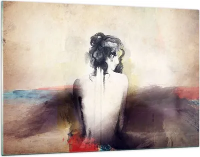 Produktbild von Bilder auf glas - Frau handeln nackt - 120x80cm - Glasbilder - Wandbilder - Kunstdruck - zum Aufhängen bereit - Wanddekoration aus Glas - Glas Bilder - Wandbild auf Glas - Einteilig - GAA120x80-3657
