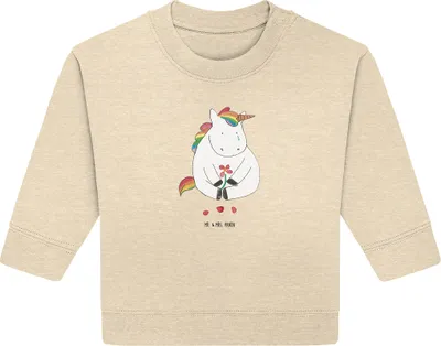 Produktbild von Mr. & Mrs. Panda Organic Baby Pullover Einhorn Traurig 12. - 18. Monat - Natural Raw - Geschenk, Freunde, Einhörner, Blume, Bullover, Unicorn, Liebe, Trauer