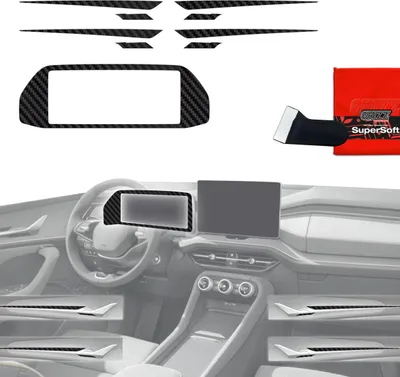 Obrázek produktu pro 5v1 ochranné fólie Grizz Protector pro palubní desku – Škoda Kodiaq 2 (2024–2025) karbonový vzhled, matný povrch, odolný proti otiskům prstů