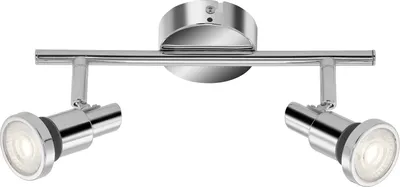 Obrázok produktu pre LED stropné bodové svietidlo 2xGU10 4W VxŠxH 12,3x27,5x9 cm chróm