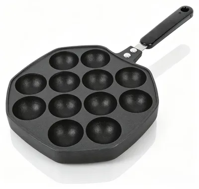 Takoyaki-Pfanne, 12 Mulden, antihaftbeschichtet, Aluminiumlegierung