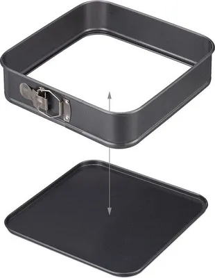 Productafbeelding van Famanu Springvorm set, 4-delig - 15, 18, 22 en 26 cm - Roestvrij staal met antiaanbaklaag - Anthraciet