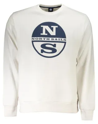 Produktbild von Herren Langarm-Sweatshirt Rundhals ohne Reißverschluss in Weiß
