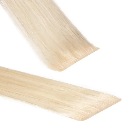 Image de hair2heart Premium Invisible Human Hair Extensions - 10 bandes 50cm 10/0 blonde