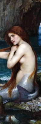 Produktbild von John William Waterhouse Kunstdruck Bild - Die Meerjungfrau, 1900, Detail (158 x 53 cm)