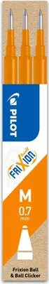 Produktbild von PILOT Ersatzmine FriXion Ball/Clicker 0.7 - 3er Set Tintenrollerminen, Orange