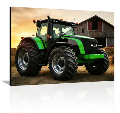 Canvasbild Traktor Landwirtschaft 30x40cm – HD-Druck Bauernhof Poster