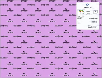 Image de Paquet de 25 feuilles carton iris 50x65 185g lilas canson c200040230